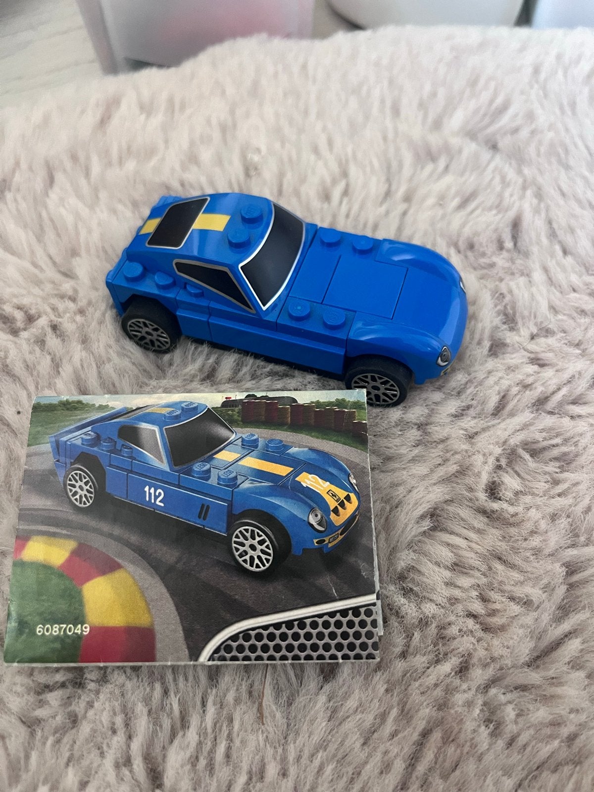 Lego Auto 40192 - Blauwe Raceauto (zonder stickers), Ophalen of Verzenden, Gebruikt