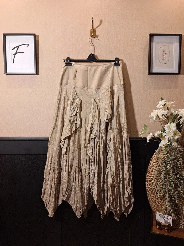 Hammer | Asymmetrische maxi rok | Maat 44 | Beige, Fashiontiek, Beige, Maat 42/44 (L), Ophalen of Verzenden