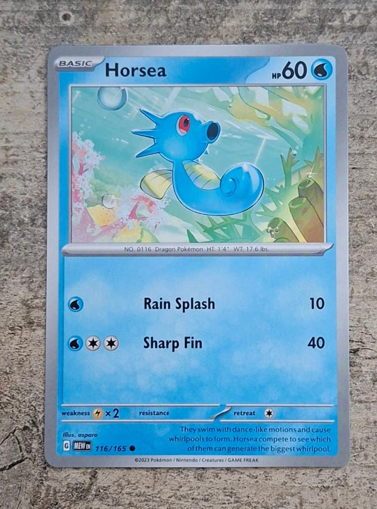 Horsea 116/165 - Pokémon 151, Verzenden, Zo goed als nieuw, Losse kaart