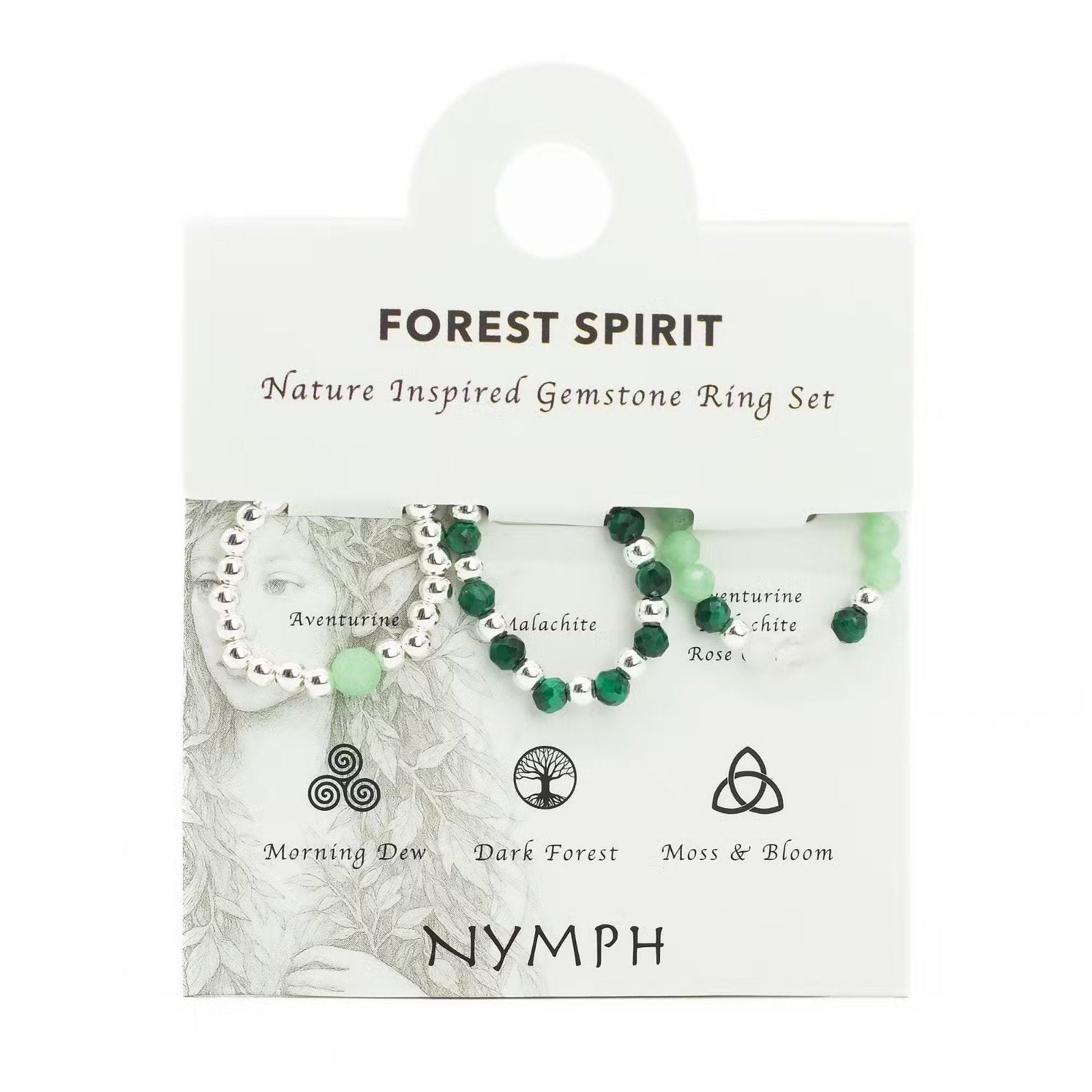 Edelsteen Ringenset -Forest Spirit, Verzenden, Nieuw