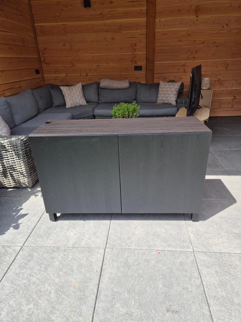 Ikea kast besta zwart dubbel, Ophalen, Met deur(en), 100 tot 150 cm, Zo goed als nieuw
