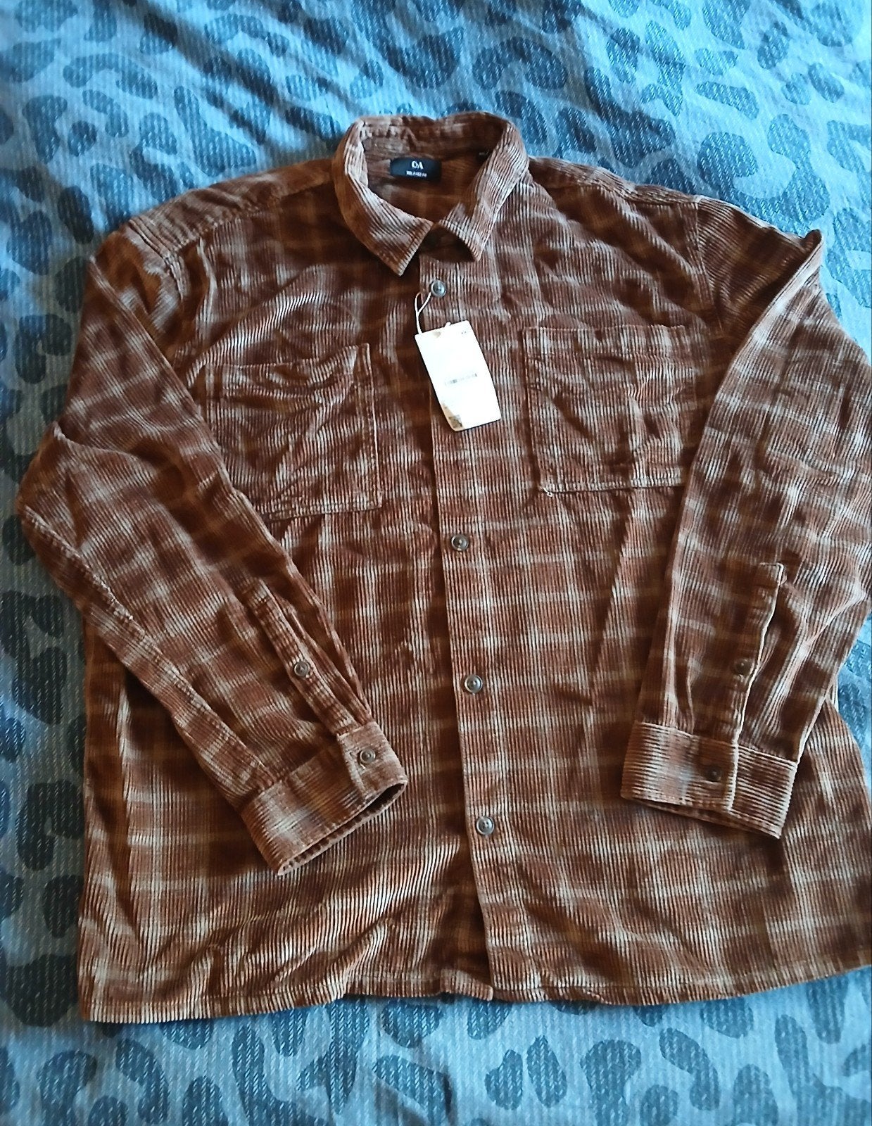C&A Relaxed Fit Corduroy Overhemd XXL, Ophalen, Bruin, Nieuw, C&A