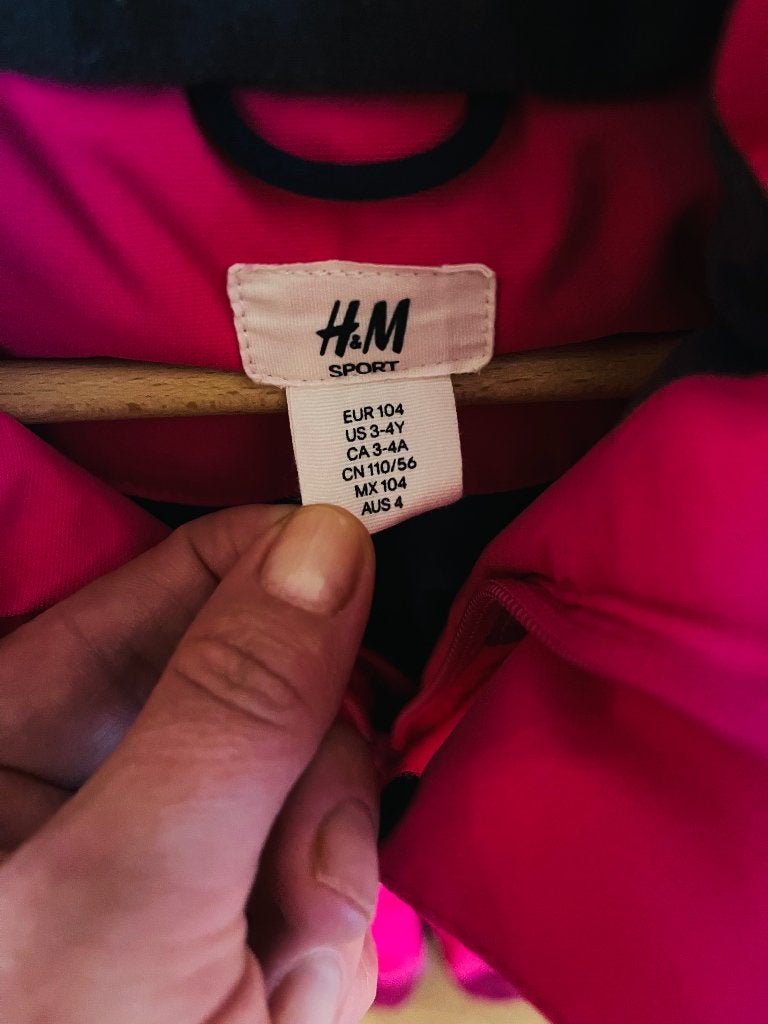 Roze winterpak H&M maat 104, Kinderen en Baby's, Gebruikt, Meisje, H&M, Ophalen of Verzenden