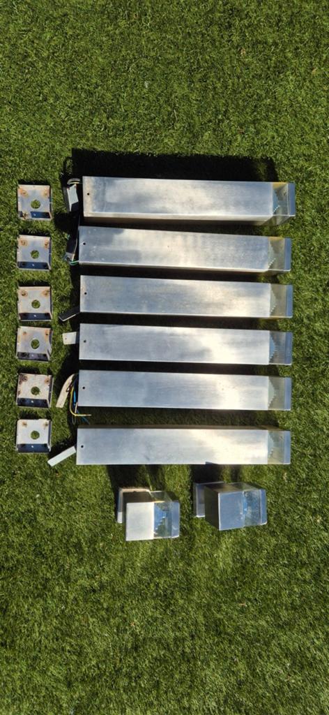 Gebruikte LED buitenlampen - werken nog goed, Tuin en Terras, Buitenverlichting, Ophalen, Gebruikt, Staal, Minder dan 50 watt