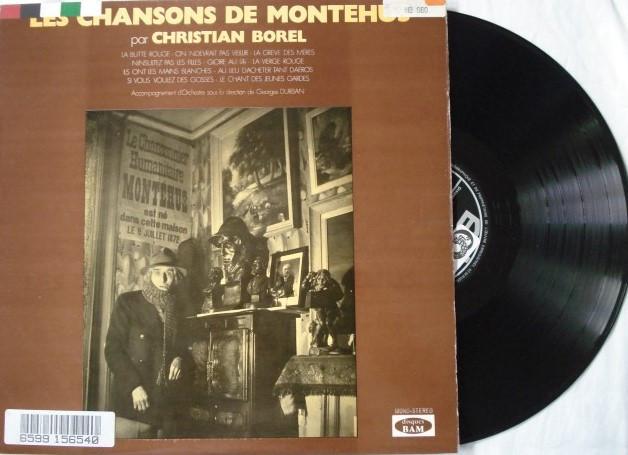 Christian Borel - Les chansons de Montehus, Ophalen of Verzenden, Gebruikt, 12 inch