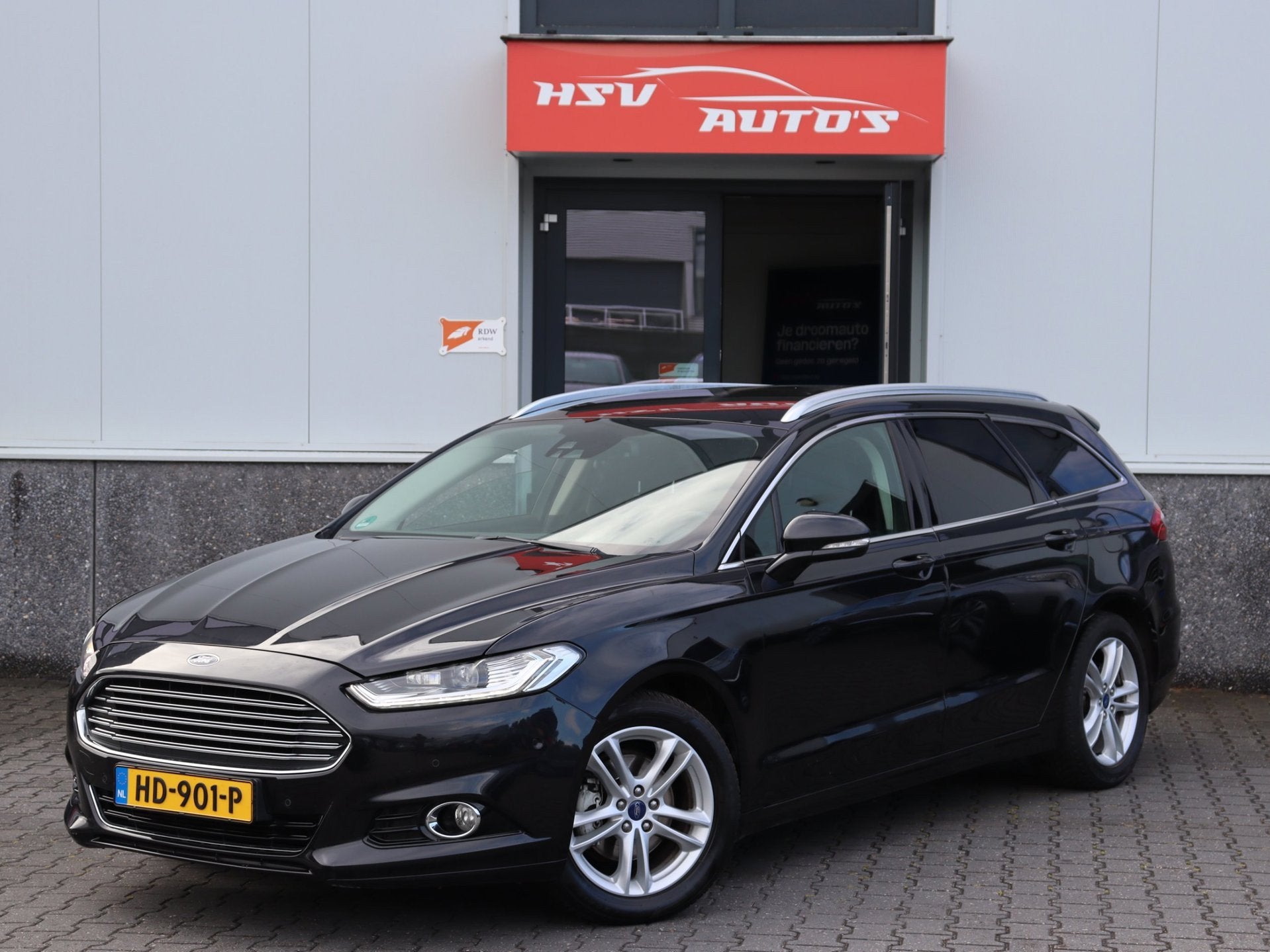 Ford Mondeo Wagon 1.5 Titanium navigatie 1/2 Leer airco, Auto's, Ford, Voorwielaandrijving, Euro 6, 4 cilinders, Zwart