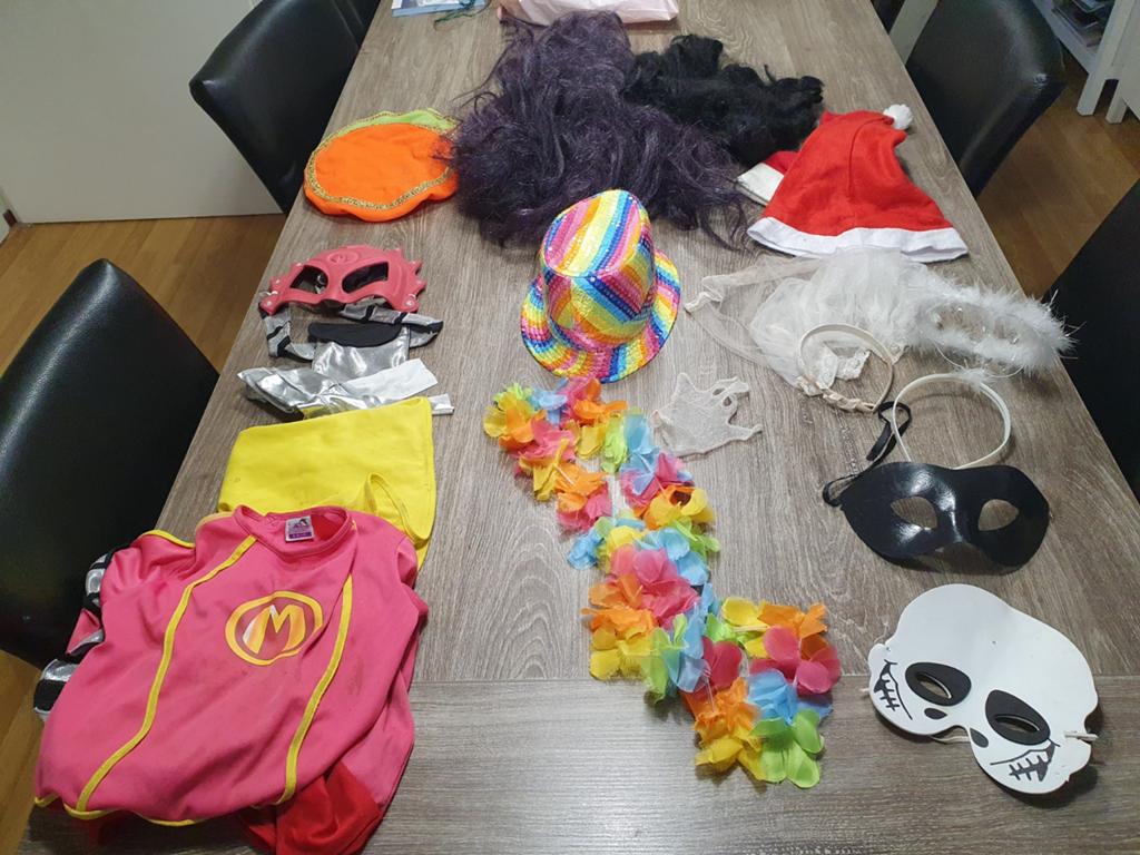 Diverse gebruikte verkleeditems, gratis, Ophalen, Gebruikt, Versiering, Overige