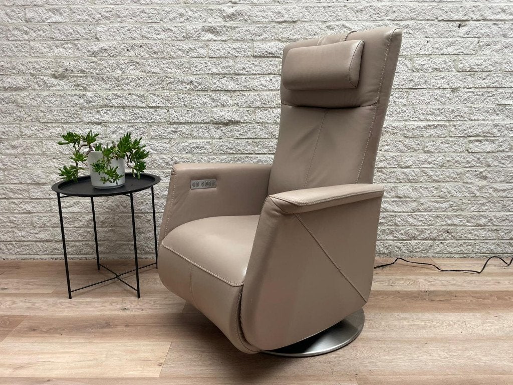 Prominent Toscana M sta op stoel relaxfauteuil opstastoel, N, N, Minder dan 75 cm, Leer