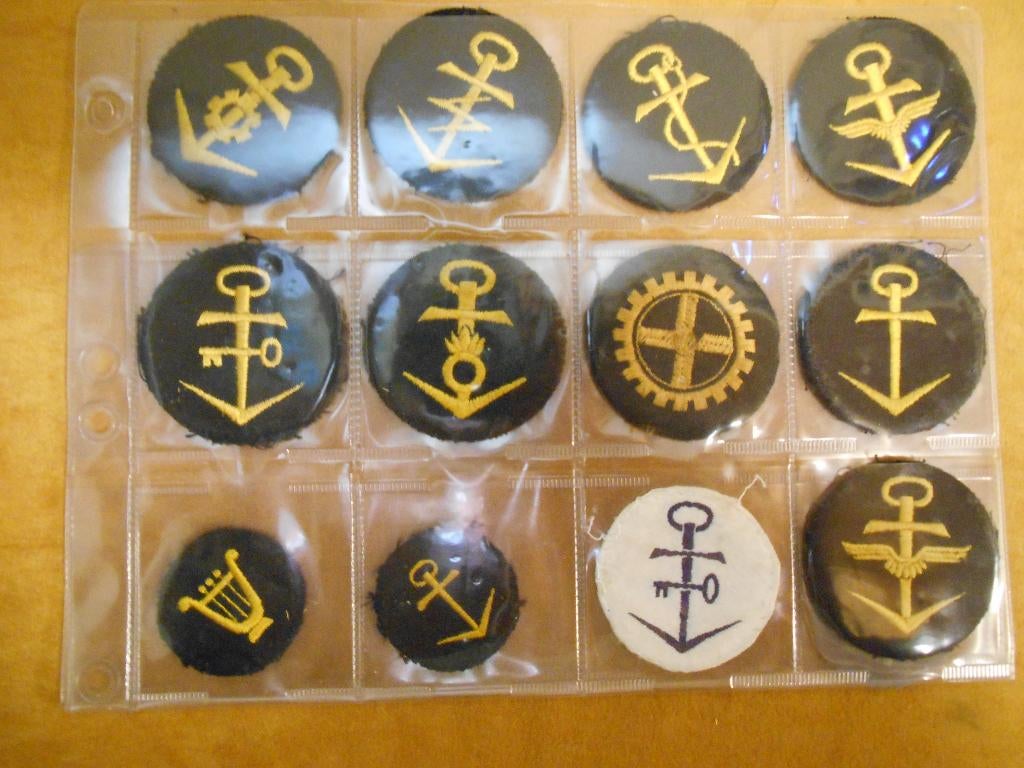 14 Duitse marine emblemen, Verzamelen, Ophalen of Verzenden, Marine, Duitsland, Embleem of Badge