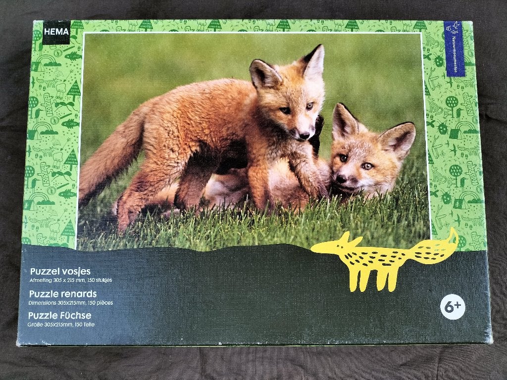 Puzzel vosjes (150 stukjes), Ophalen of Verzenden, Meer dan 50 stukjes, Zo goed als nieuw, 6 jaar of ouder