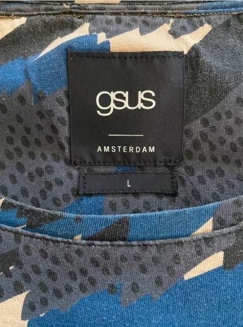 GSUS AmsterdamT-shirt mt. L/XL, Kleding | Heren, Blauw, Maat 56/58 (XL), Ophalen of Verzenden, Zo goed als nieuw
