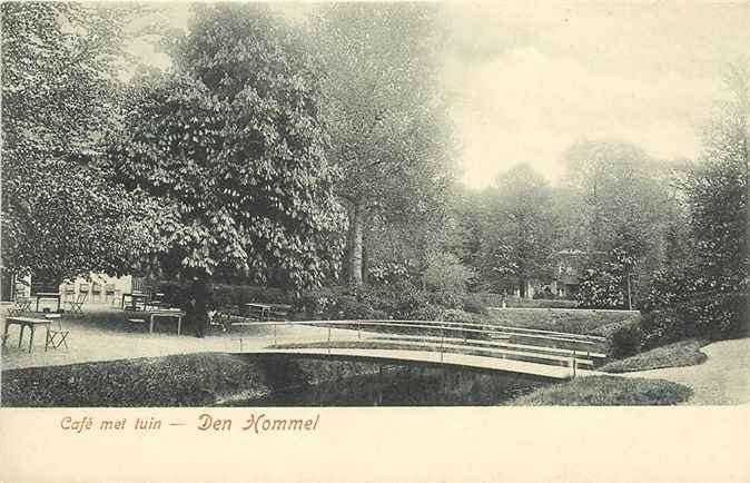 301-014-041 Den Hommel Cafe met tuin, Verzamelen, Ansichtkaarten | Nederland, Utrecht, Voor 1920, Verzenden