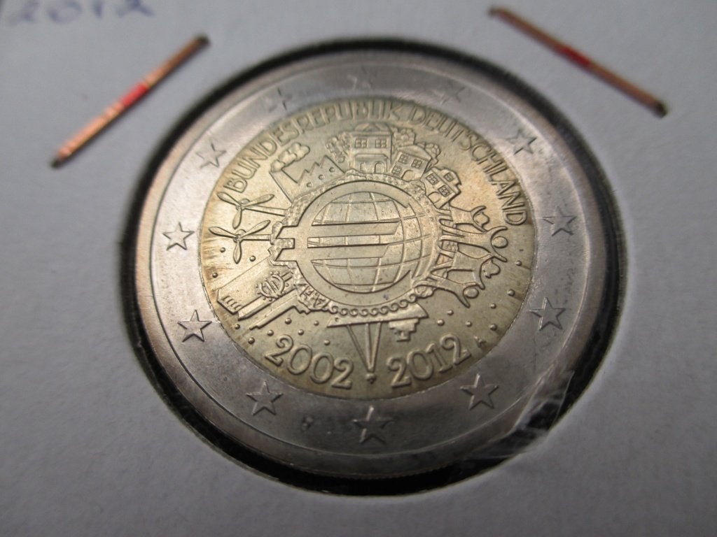 Duitsland 2 euro 10 jaar Euro letter A 2012 unc, Ophalen of Verzenden, Duitsland, 2 euro, Losse munt