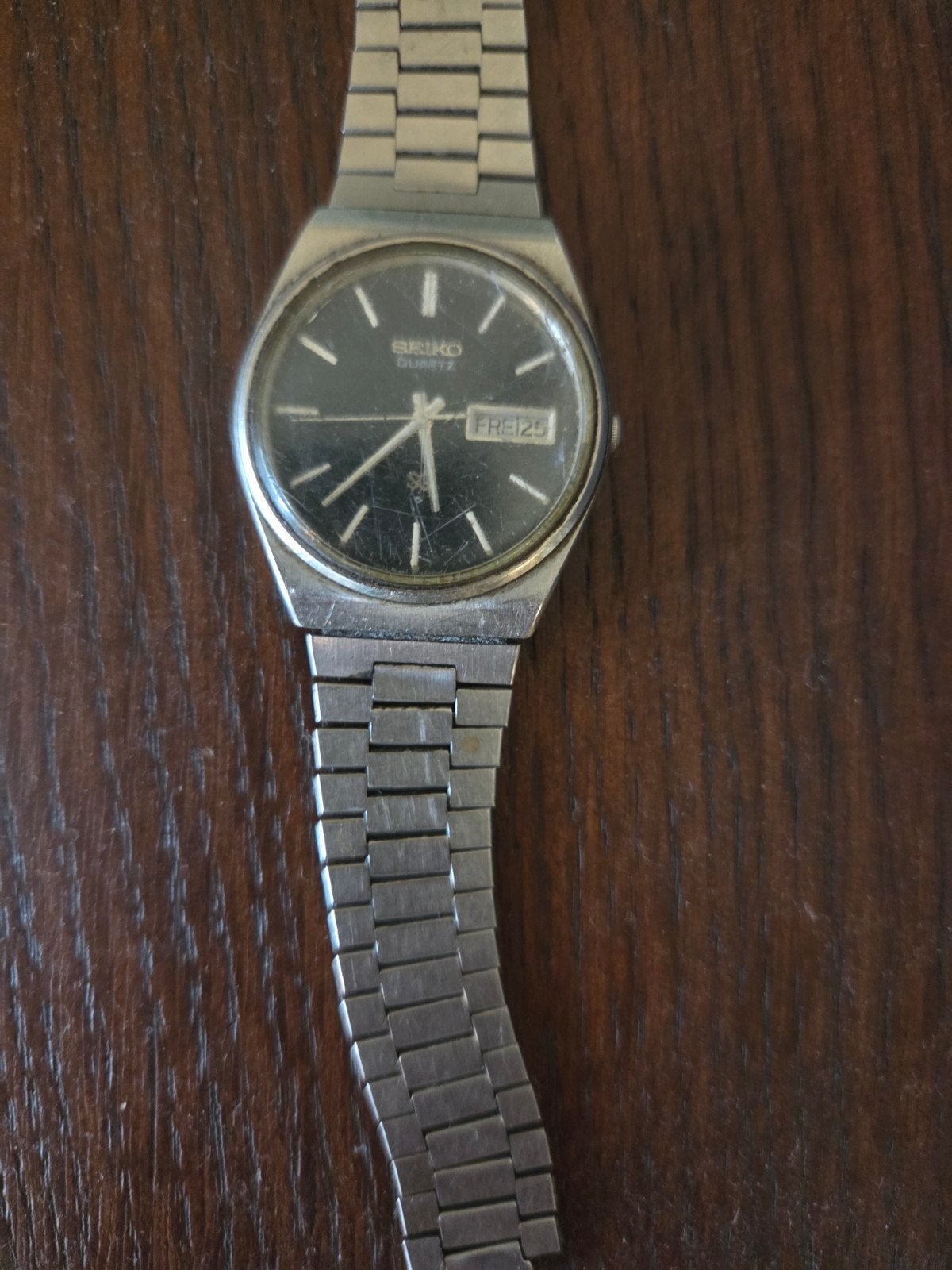 Seiko Quartz Herenhorloge - Defect, Sieraden, Tassen en Uiterlijk, Horloges | Heren, Gebruikt, Staal, Polshorloge, Ophalen of Verzenden