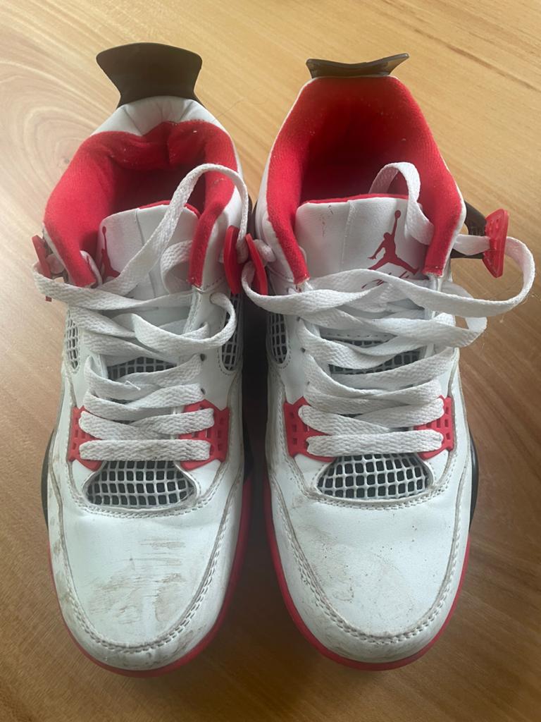 Jordan 4 Retro 'Red Thunder' sneakers mt 39, Kleding | Heren, Schoenen, Wit, Ophalen of Verzenden, Sneakers of Gympen, Gedragen