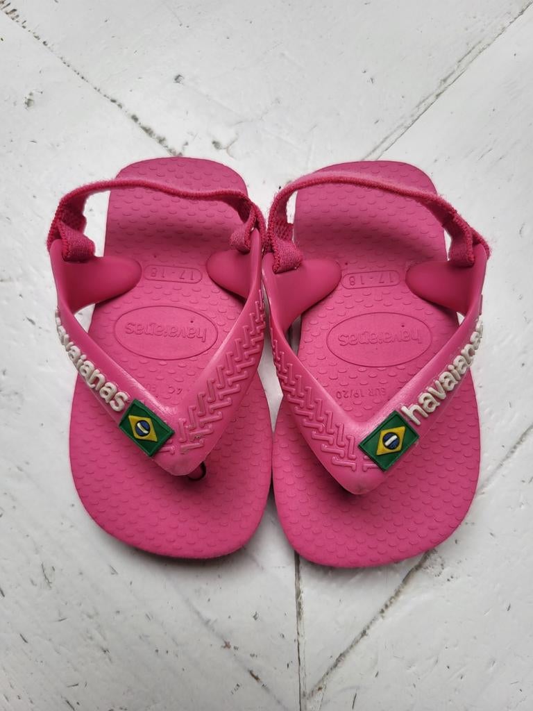 Roze Havaianas slippers maat 17/18 zgan, Kinderen en Baby's, Kinderkleding | Schoenen en Sokken, Meisje, Overige typen, Ophalen of Verzenden