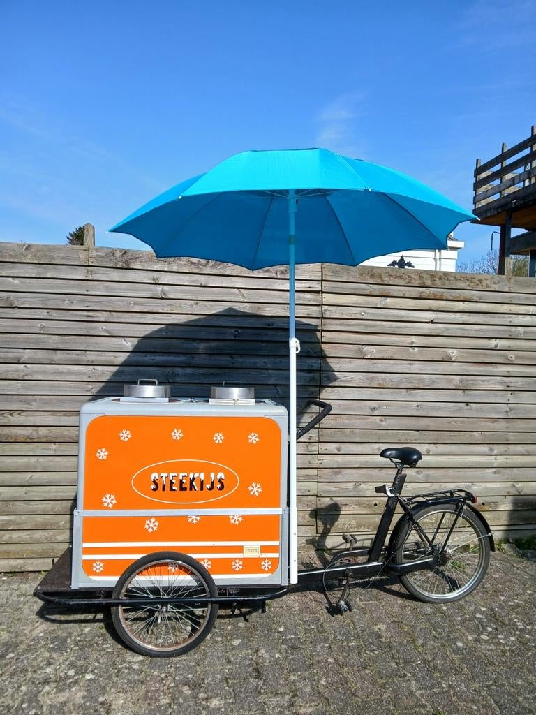 Ijskar met nostalgisch steekijs en koelelementen, Fietsen en Brommers, Fietsen | Bakfietsen, Ophalen, Gebruikt, Goederen, Overige merken