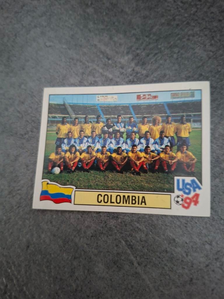 Panini sticker WK 94 USA. Teamfoto Colombia., Verzenden, Zo goed als nieuw, Sticker