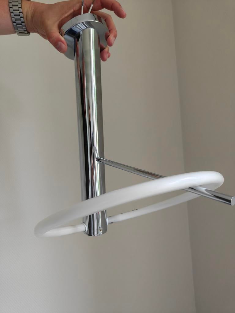 Chroom design plafondlamp Willemse Verlichting 22826, Ophalen, Modern design, Gebruikt, Metaal
