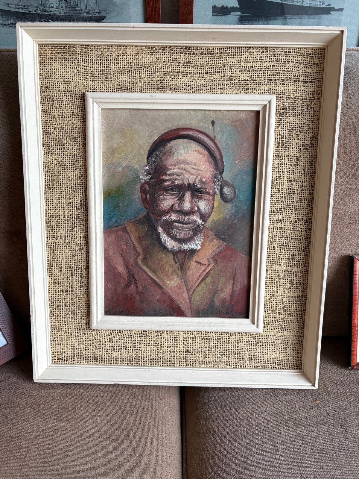 Olieverfschilderij Portret, Ophalen