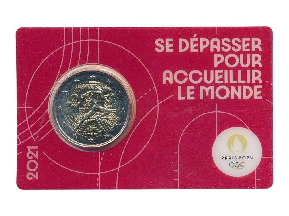Frankrijk 2 Euro 2021 Olympische Spelen Parijs in coincard