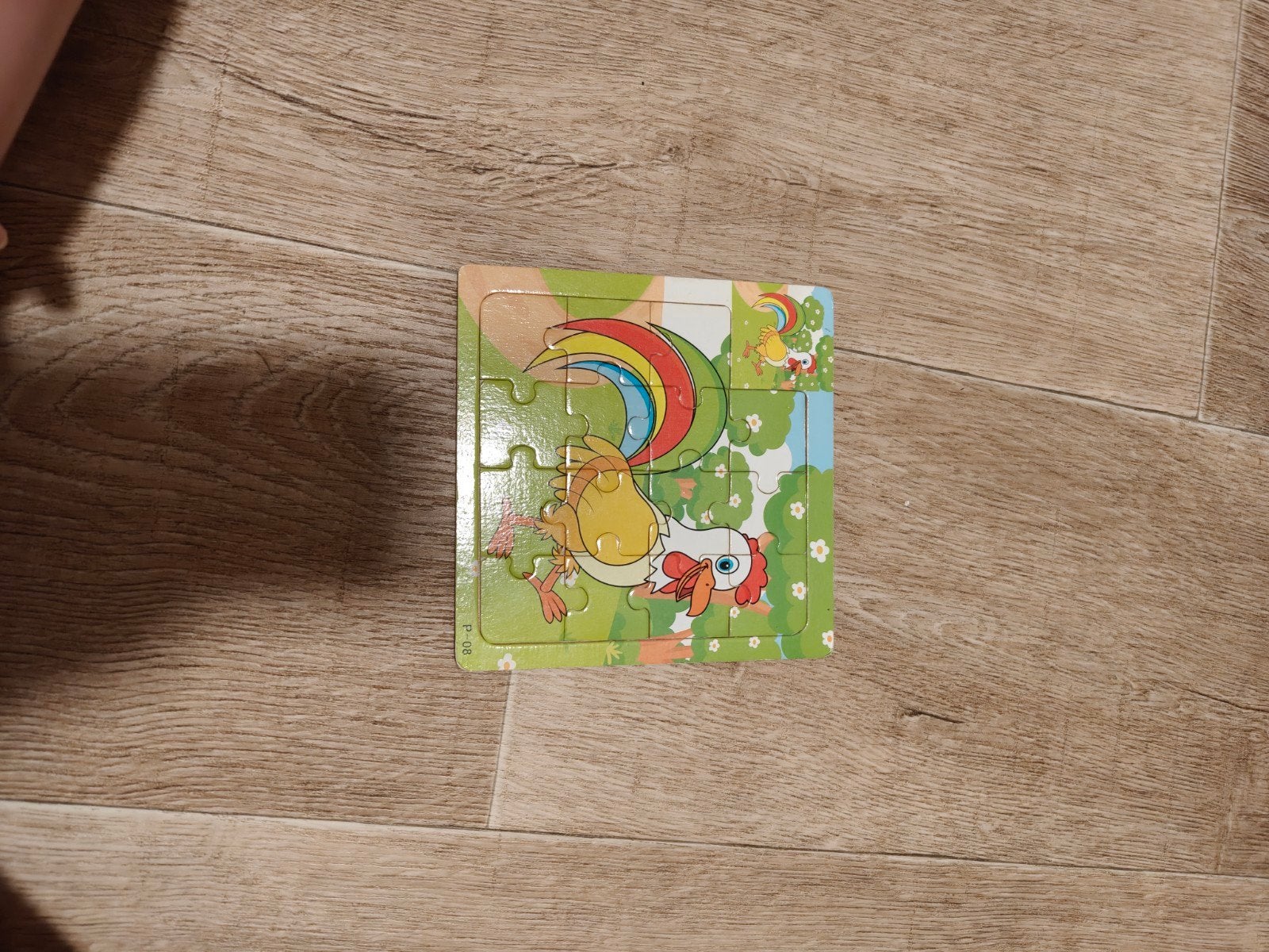 Leuke houten haan puzzel voor kinderen, 2 tot 4 jaar, Ophalen of Verzenden, Zo goed als nieuw, Van hout
