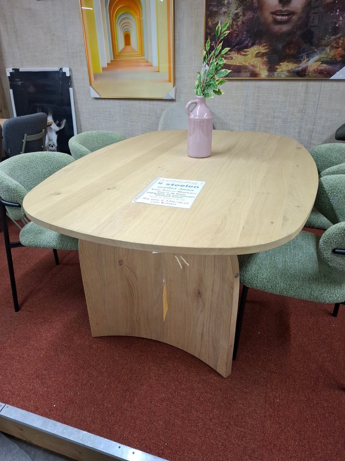 Super zomer Aanbieding; Tafel ovaal 180 cm. Nu € 299,= p.st., Ophalen, 100 tot 150 cm, Nieuw, Overige materialen