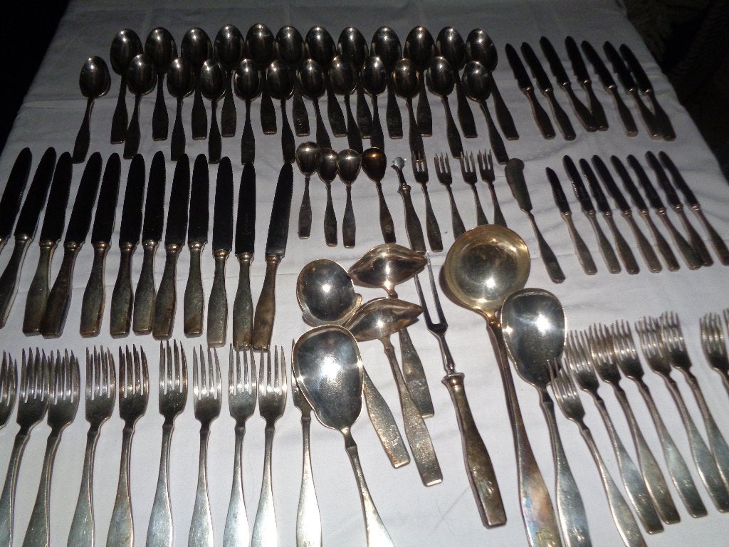 12 persoons bestek van wellner verzilverd art deco, Antiek en Kunst, Ophalen of Verzenden