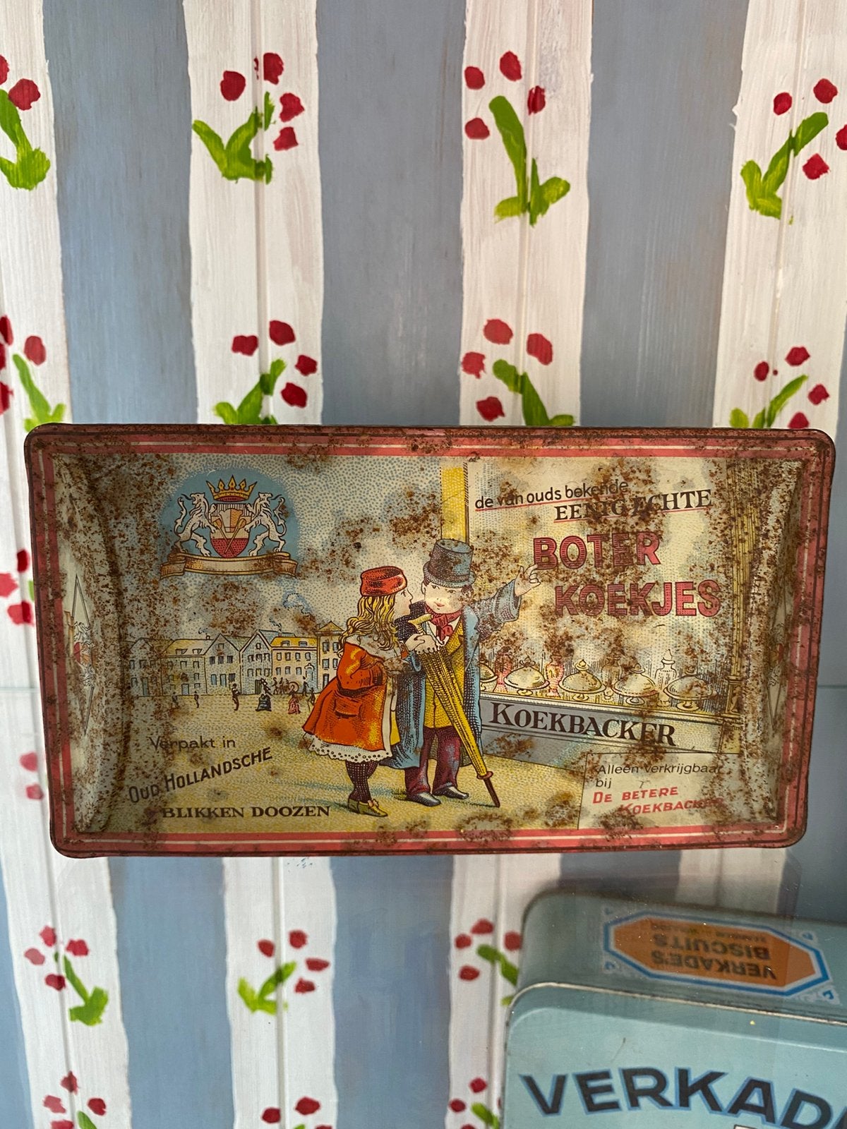Oud brocante blikje, Ophalen of Verzenden, Zo goed als nieuw, Poppenhuis
