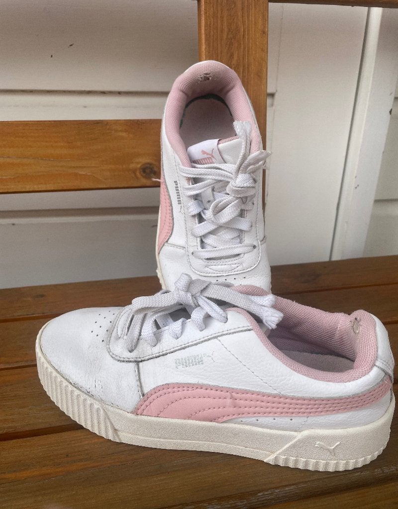 Puma Carina sneakers wit/roze maat 34, Ophalen of Verzenden, Gebruikt, Meisje, Schoenen