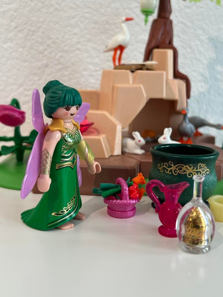 Playmobil Fairies set met elfje, boom en accessoires, Ophalen, Zo goed als nieuw, Complete set