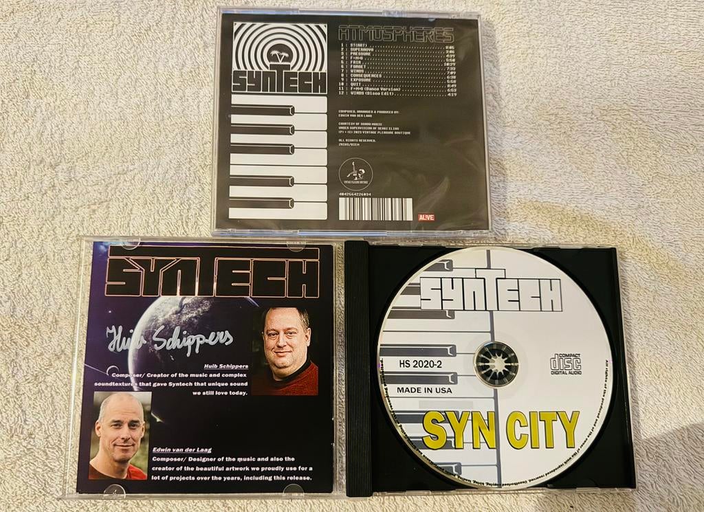 2 Syntech Syn City getekend”Huib Schippers Atmospheres cd’s”, Ophalen of Verzenden, Nieuw in verpakking