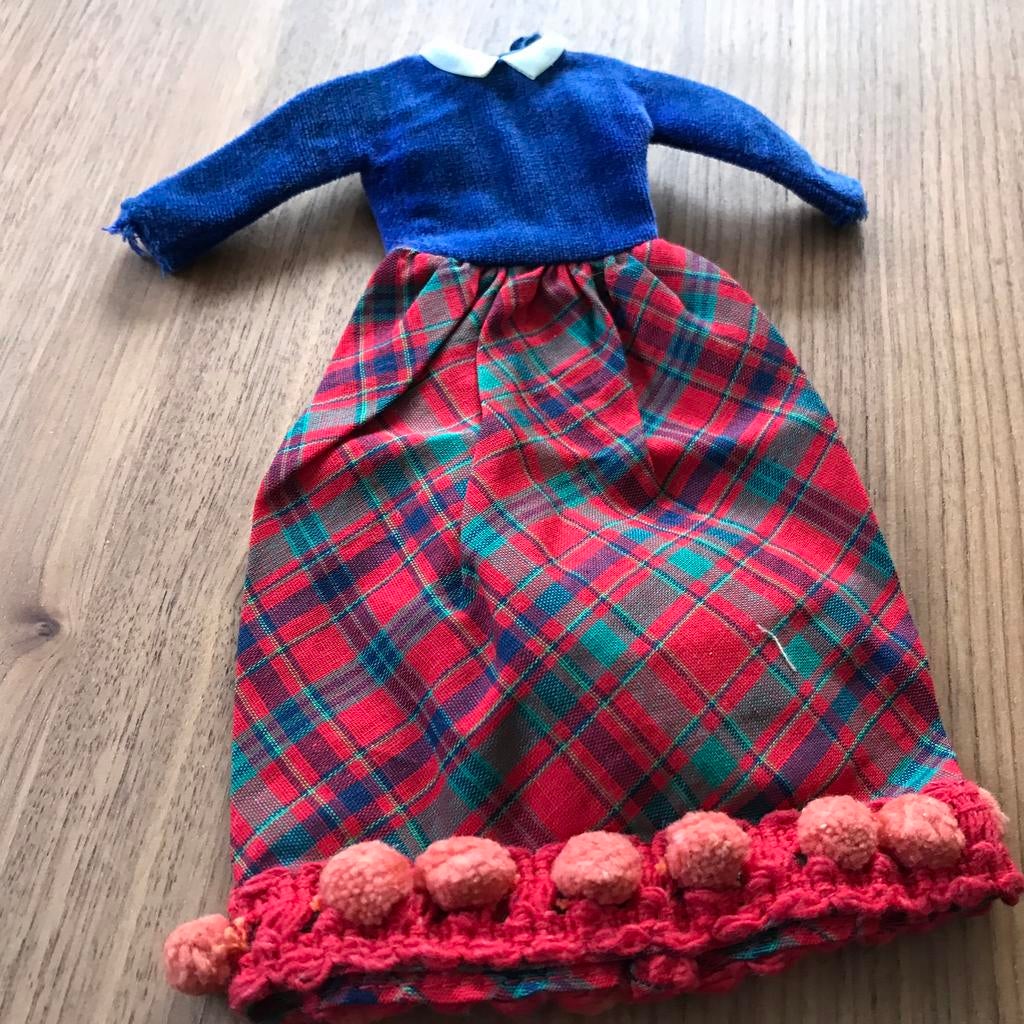 Vintage mattel barbie skipper jurk,platter party no 1914, Ophalen of Verzenden, Gebruikt, Pop