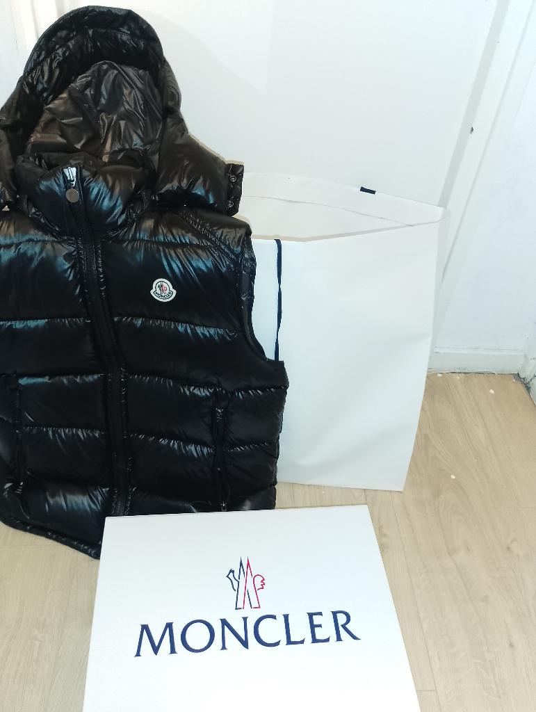 Moncler bodywarmer, Kleding | Heren, Jassen | Zomer, Maat 52/54 (L), Moncler, Zwart, Nieuw