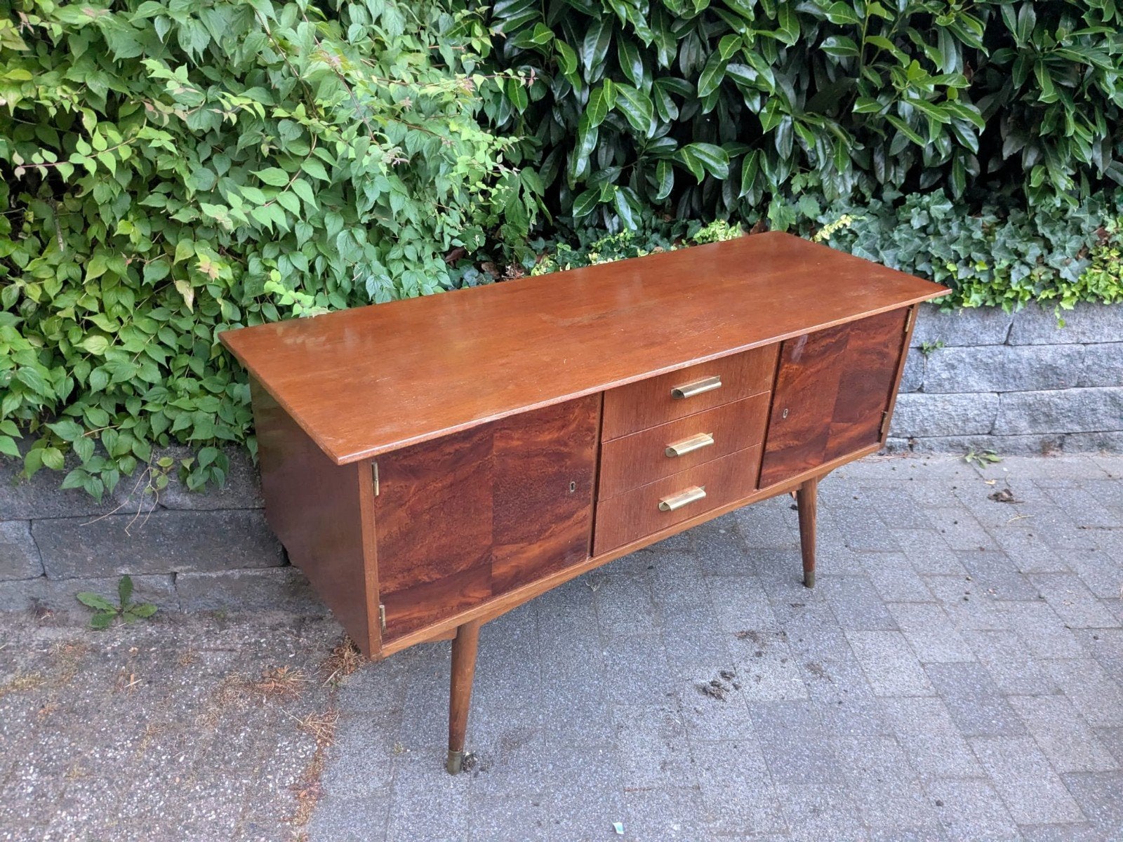 Vintage Side/Board  palisander., Ophalen, Sixties, Teakhout, 50 tot 100 cm