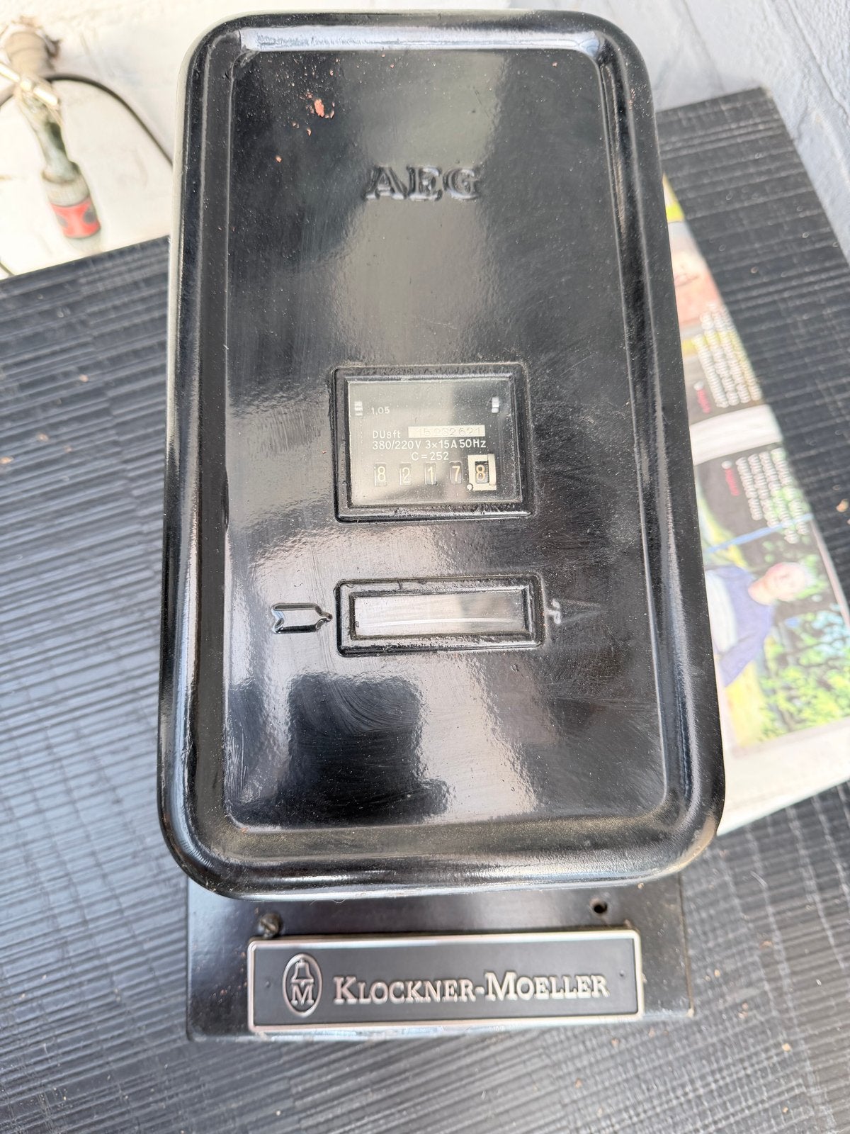 Vintage AEG Klöckner-Moeller Energiemeter, Ophalen, Gebruikt