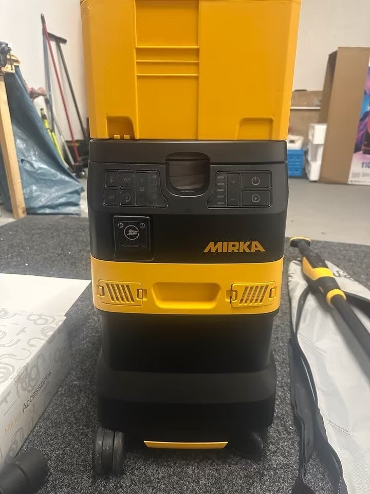 Mirka Leros 950 + Mirka Dexos M AFC 1230 stofzuiger Nieuw!., Ophalen, Nieuw, 1200 watt of meer, Excentrische schuurmachine