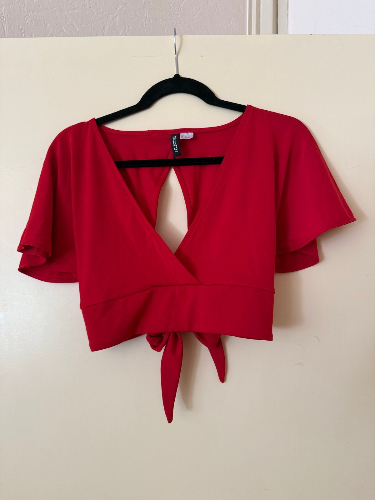 Leuke rode crop tie top, nieuw, maat 38, Maat 38/40 (M), Nieuw, Ophalen of Verzenden, Korte mouw