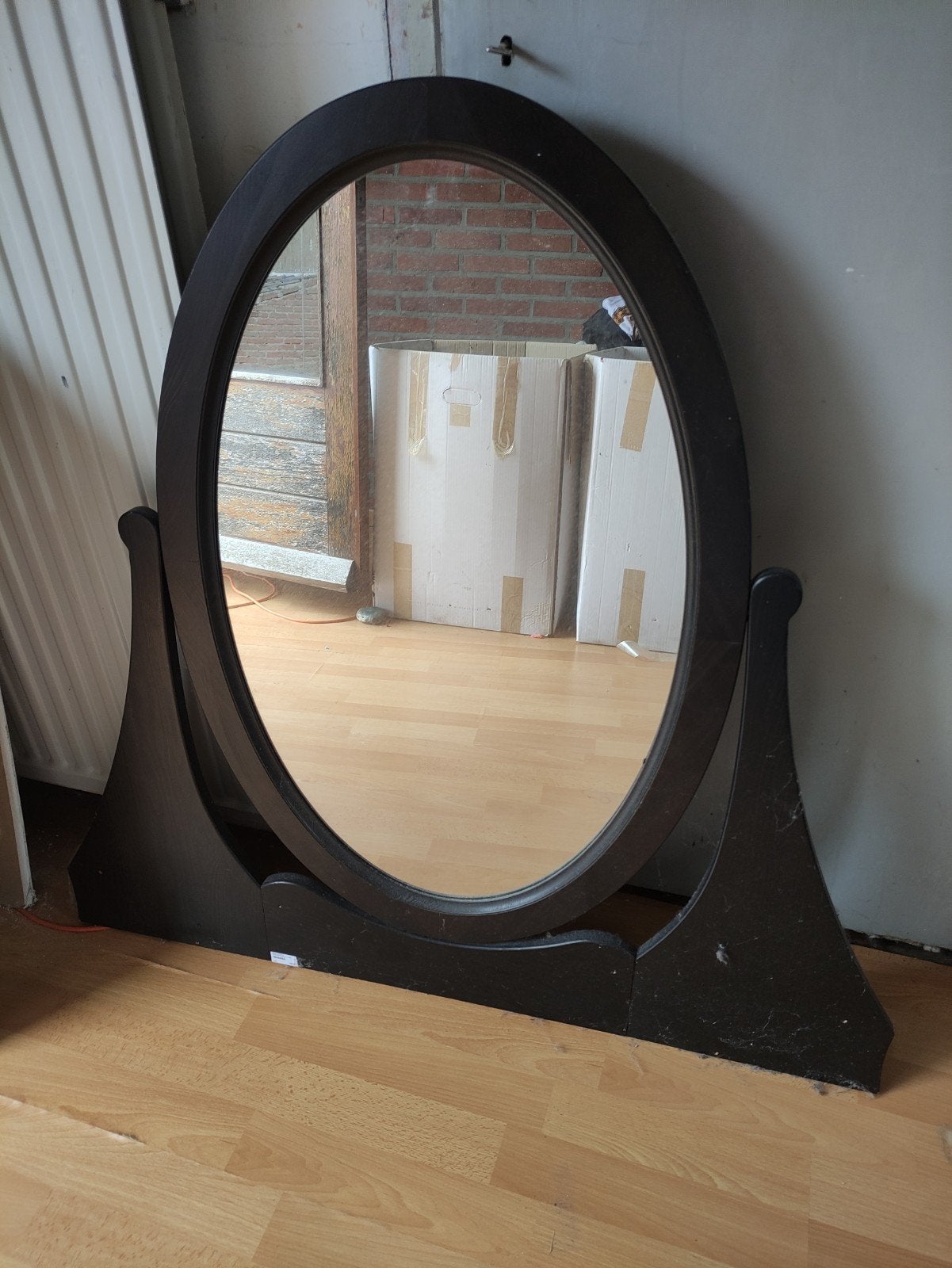 Spiegel zwart hemnes ikea, Huis en Inrichting, Woonaccessoires | Spiegels, Ophalen, Nieuw, Ovaal, Minder dan 100 cm