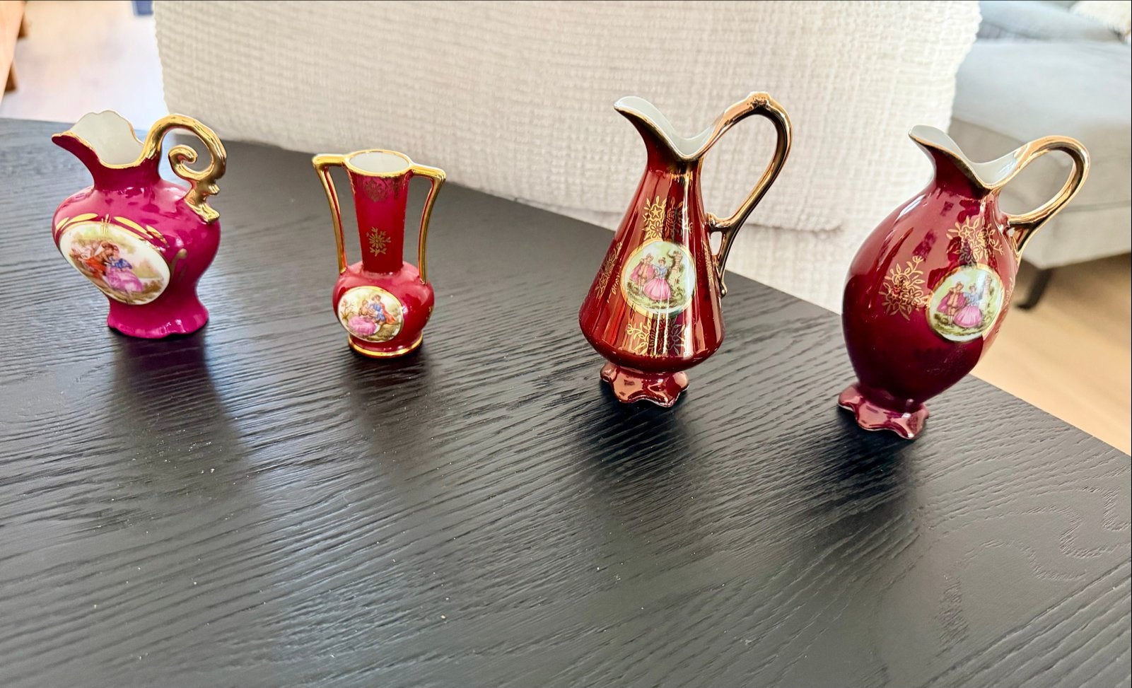 Limoges Porseleinen Miniaturen - Set van 5 Stuks, Antiek en Kunst, Ophalen of Verzenden