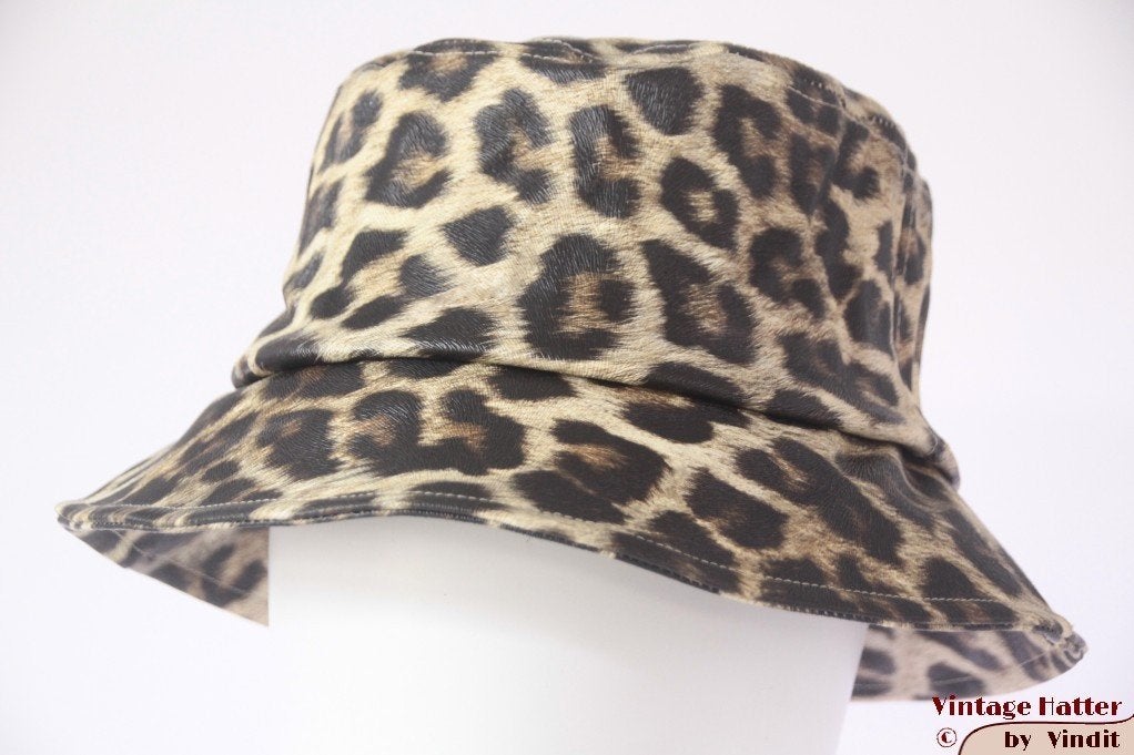 Visserhoed Buckethat Hawkins beige bruin luipaardprint 57, 56 of 57 cm (M, 7 of 7⅛ inch), Hoed, Hawkins, Nieuw