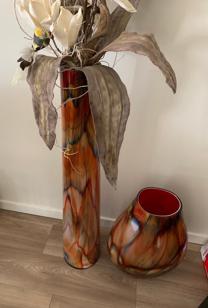 Te koop 2 design vazen., Ophalen, Overige kleuren