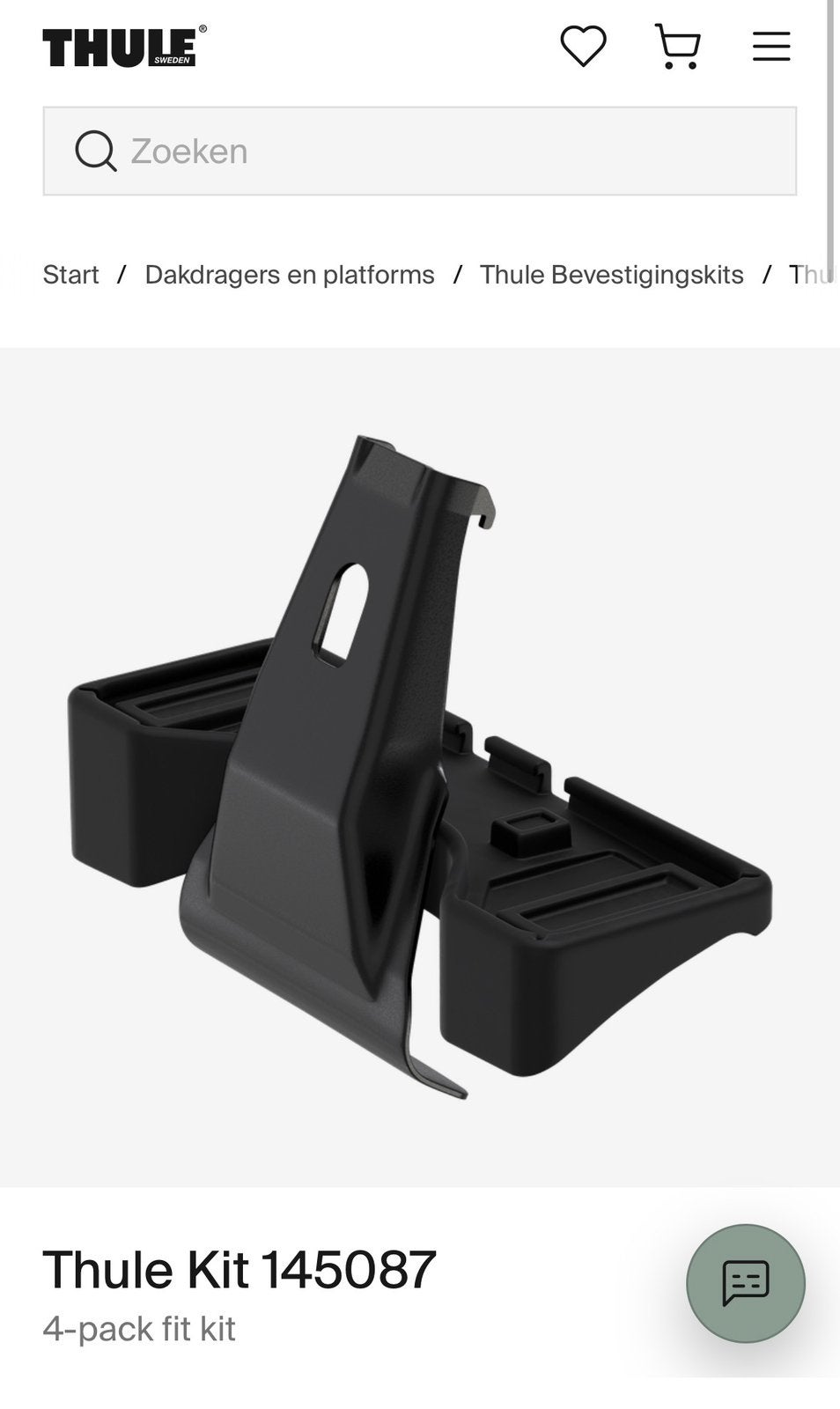 Thule dakdrager bevestigingskit voor ford (Thule kit 145087), Auto diversen, Ophalen of Verzenden, Nieuw