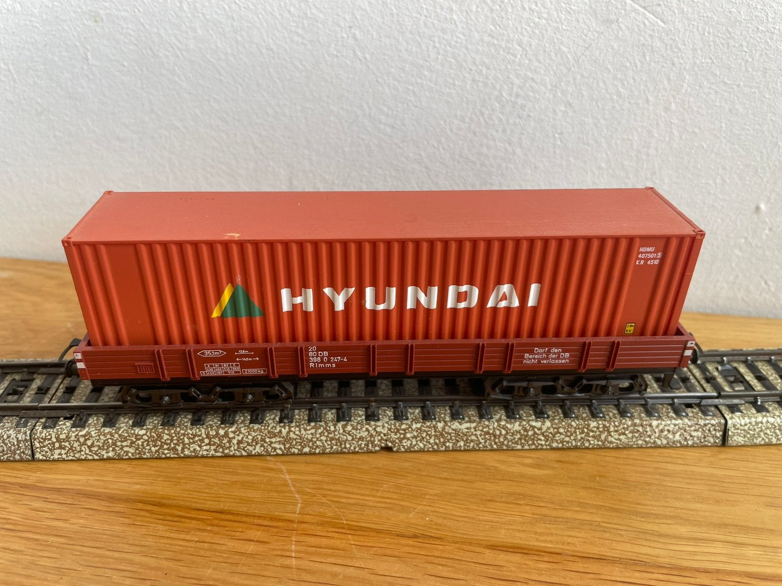 Marklin 4473 met container, Wisselstroom, Gebruikt, Wagon, Ophalen of Verzenden