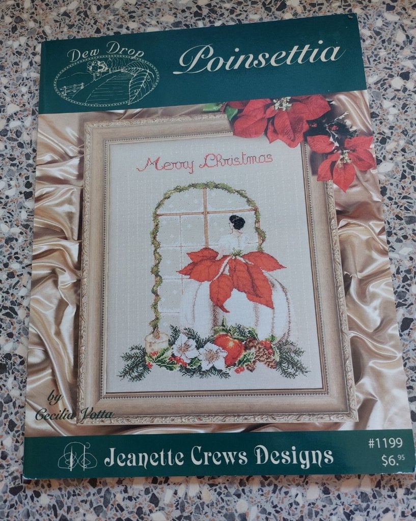Jeanette Crews Dew Drop Poinsettia, Autum, Narcissus Anemone, Ophalen of Verzenden, Zo goed als nieuw, Handborduren, Patroon