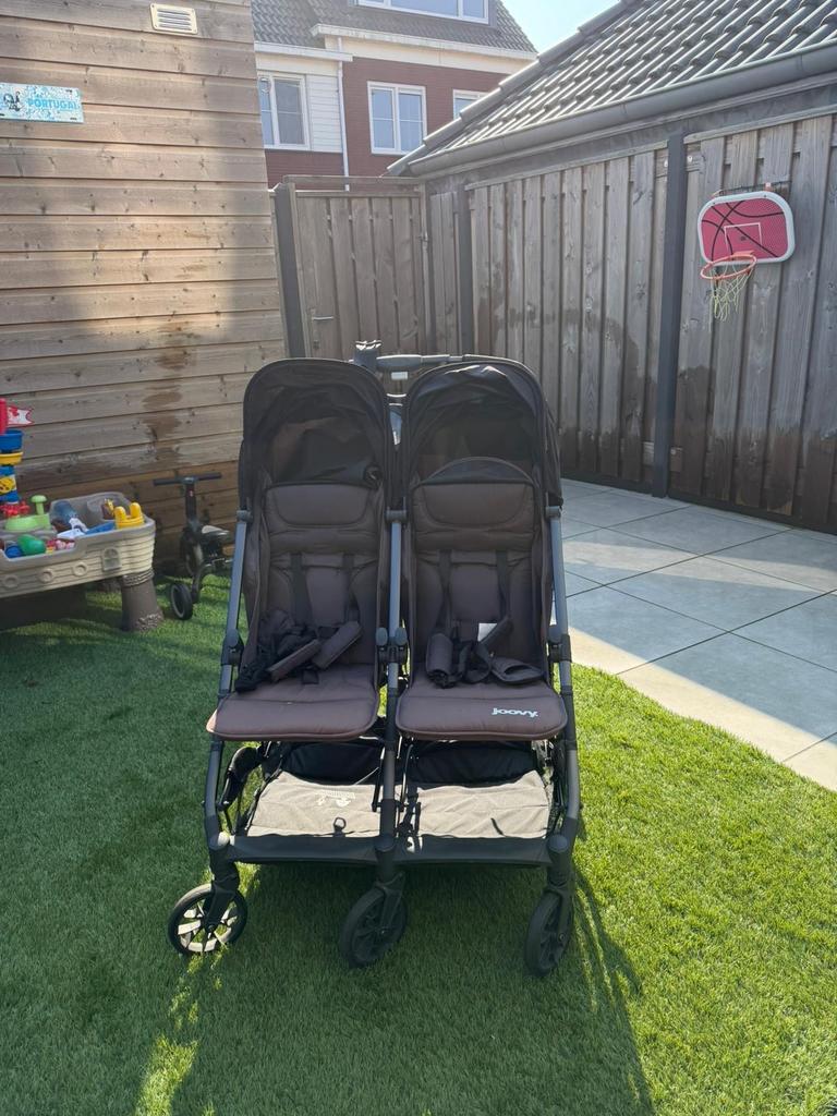 Joovy Kooper X2 Dubbele Buggy - Antraciet - Duo Buggy, Ophalen, Gebruikt, Overige merken, Duomodel