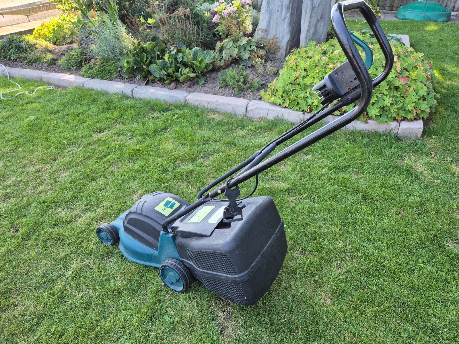 grasmaaier met opvangbak., Ophalen of Verzenden, Gebruikt
