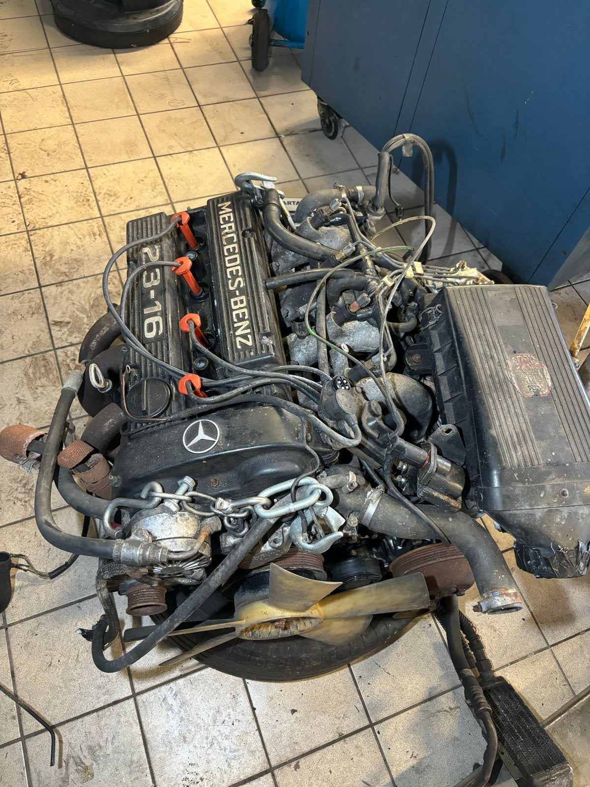 Mercedes 190E W201 motor Cosworth 2.3-16 M102.983 16V, Ophalen of Verzenden, Gebruikt, Mercedes-Benz