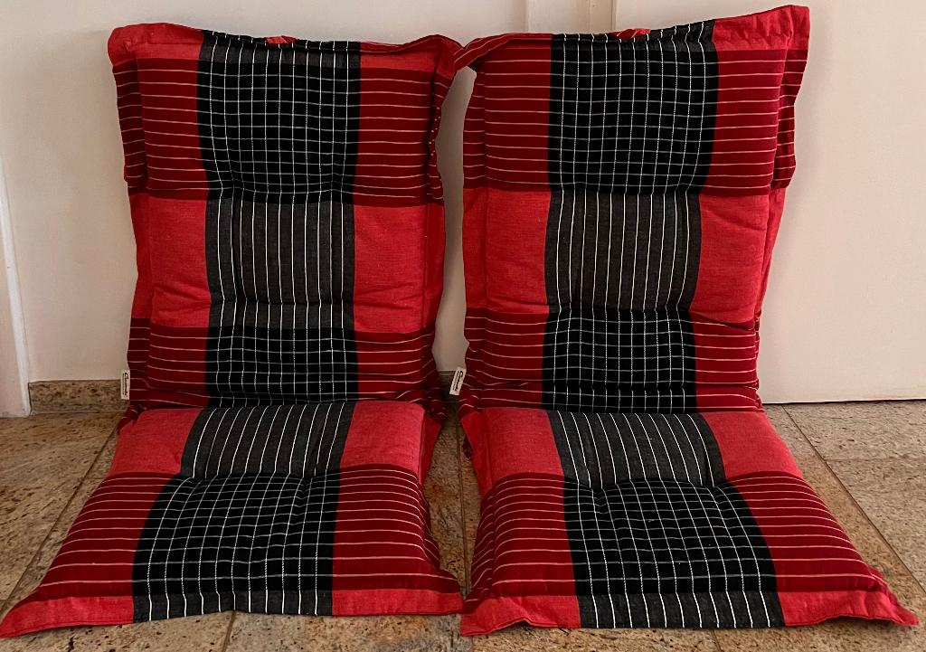 Tuinstoel kussens Cinderella met hoge rug 2 stuks 120 x 60cm, Tuin en Terras, Tuinmeubel-accessoires, Ophalen of Verzenden, Zo goed als nieuw