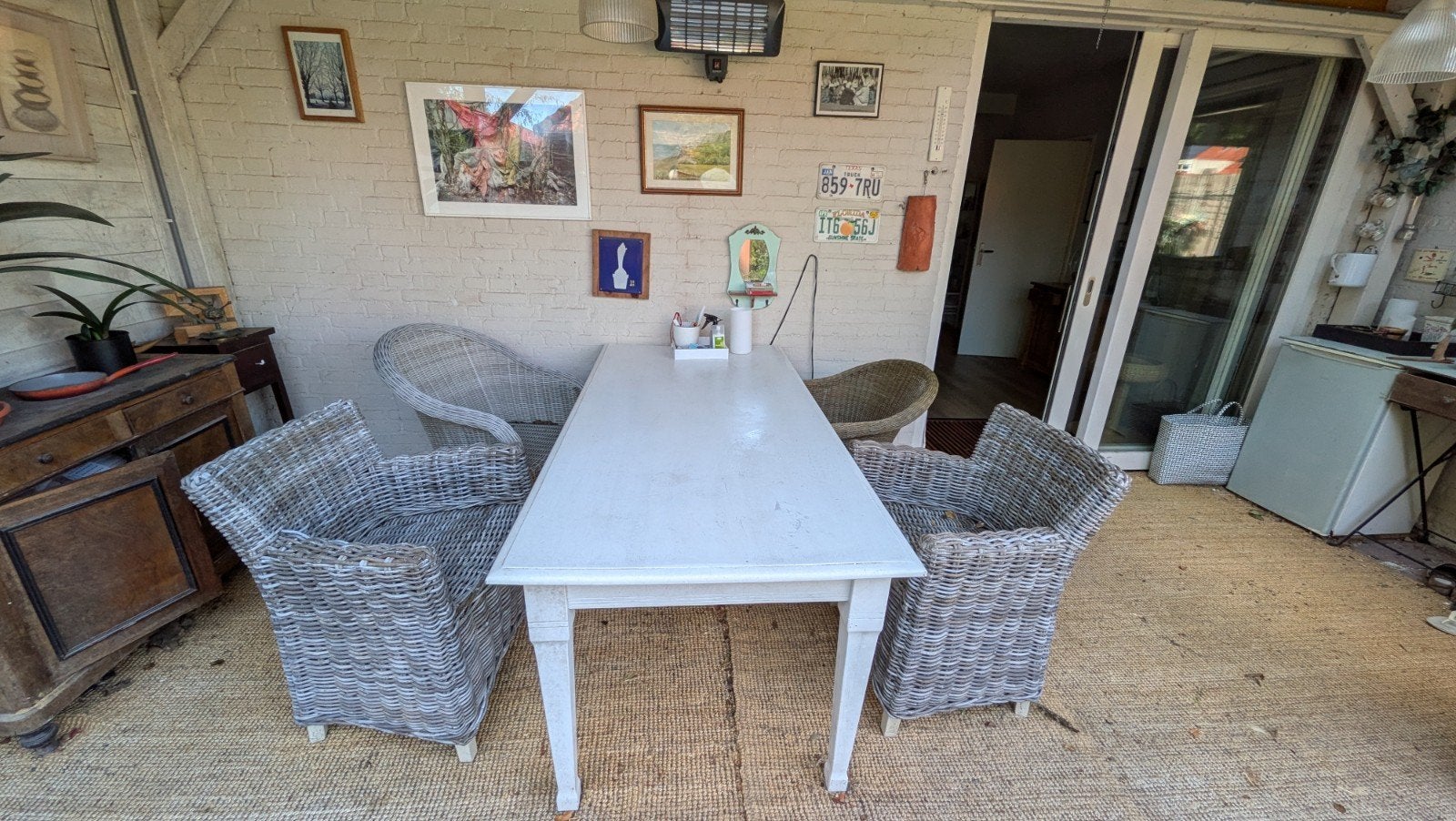 tuinstoelen en eettafel, Ophalen, Gebruikt, Hout